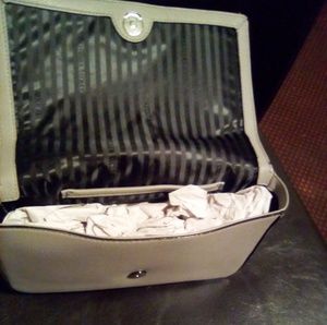 Grey n black leather purse